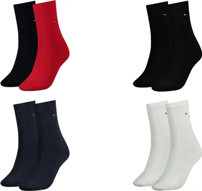 Produktbild von Tommy Hilfiger damessokken Casual (2-pack), uni katoen, jeansblauw
