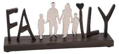 Produktbild von Mangoholzaufsteller, "Family", 40 x 6 x 13 cm, handgefertigt, *Germany*
