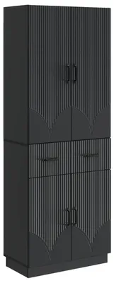 Produktbild von vidaXL Schrankset 2 pcs Schwarz Holzwerkstoff