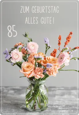 Produktbild von 85 Geburtstag  unverpackt  Glückwunschkarte im Format 116 x 166 cm mit
