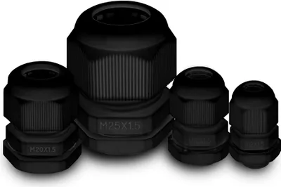 Produktbild von ARLI Kabelverschraubung IP67 schwarz M12 M16 M20 M25 - 40er Set