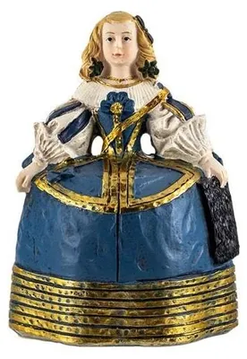 Menina-Infanta-Figur, Kunstharz, handbemalt, 9 cm