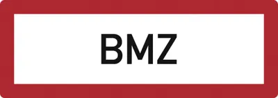 Produktbild von Aufkleber BMZ nach DIN 4066 (Brandmelderzentrale) langnachleuchtend 105x297mm