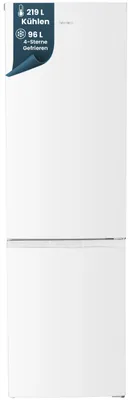 Produktbild von homeX Kühlschrank mit Gefrierfach, Kühl-Gefrierkombination freistehend, groß - 315 L, Super-Frost-Funktion, CFS3151C-W