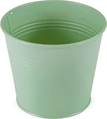 Image de Pot de fleurs en métal menthe 14 x 13 cm