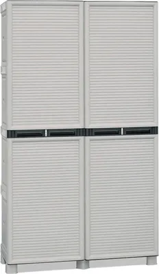 Produktbild von Dmora Außenschrank Liegi 100x39x172h cm Grau 3 Regale, 2 Türen