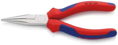 Produktbild von Flachrundzange L.160mm flach/rund ger.Mehrkomp.-Hüllen KNIPEX
