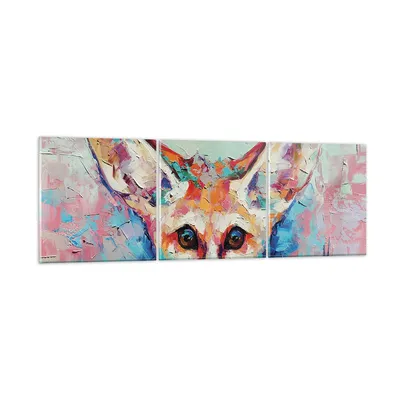 Produktbild von Bilder auf glas - 3 Teile - Klein November Bunt - 120x40cm - Glasbilder - Wandbilder - Bilder - zum Aufhängen bereit - Wanddekoration aus Glas - Glas Bilder - Wandbild auf Glas - GCA120x40-4568