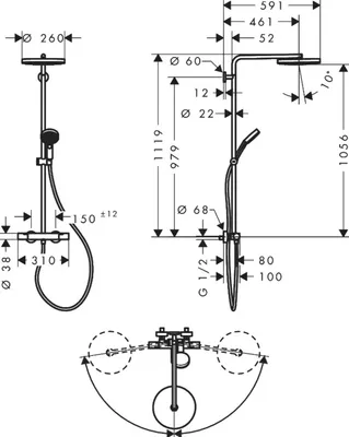 Productafbeelding van Hansgrohe Pulsify Doucheset, chroom