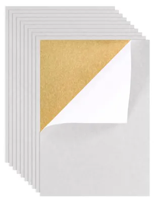 Productafbeelding van Zelfklevend vilt - 10 stuks - knutselmateriaal - wit - 21 x 30 cm
