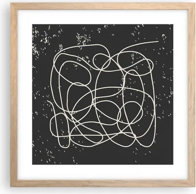 Produktbild von Gerahmtes Poster - Rahmen in heller Eiche - Modern Linie Schwarz - 40x40 cm - Wand Bild - Wanddeko - Wandbilder - Kunstposter - Wandposter - Bilderrahmen - Bilder - Kunstdruck - P2NAC40x40-4649
