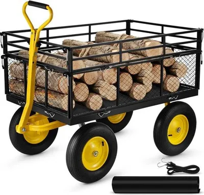 Zdjęcie produktu dla Składany wózek ogrodowy, wózek plażowy, wózek ręczny, wózek transportowy, wózek ogrodowy, wózek na sprzęt, wózek ręczny o nośności do 635 kg