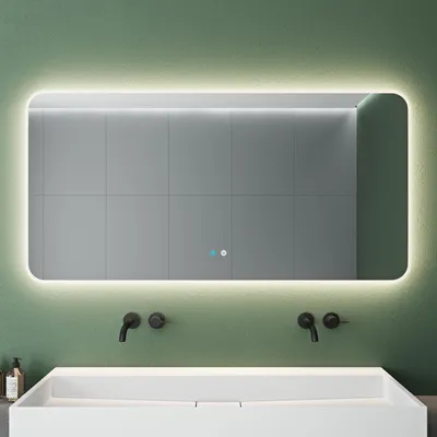 Produktbild von Mai & Mai Wandspiegel Badezimmer Spiegel LED 140x70cm LED Bad-Spiegel mit Touchschalter, Beschlagfrei durch Antifog-Schicht nova-02