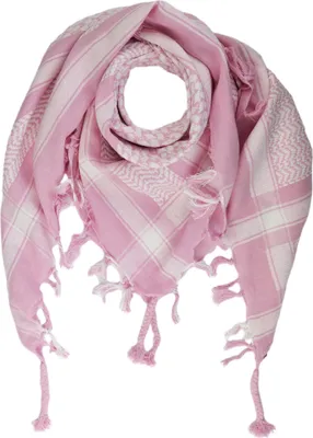 Produktbild von Palituch rosa weiß Kufiya PLO Tuch
