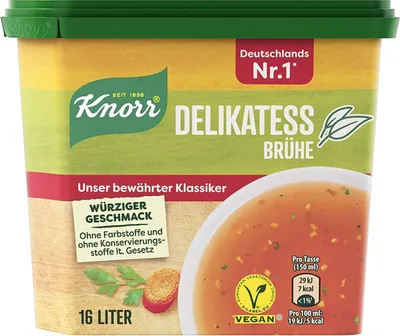 Produktbild von Knorr Delkatess bulion klarowny 16 litrów nasz sprawdzony klasyk 329g
