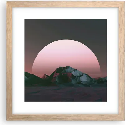 Produktbild von Gerahmtes Poster - Rahmen in heller Eiche - Landschaft Berge Sonne - 30x30 cm - Wand Bild - Wanddeko - Wandbilder - Wandposter - Bilderrahmen - Bilder - Kunstdruck - Wandbild - P2NAC30x30-4320