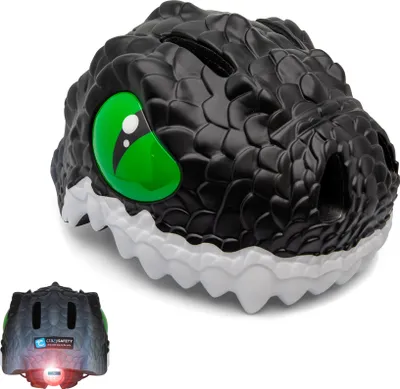 Produktbild von Fahrradhelm für Kinder | Schwarzer Drache | Crazy Safety | EN1078