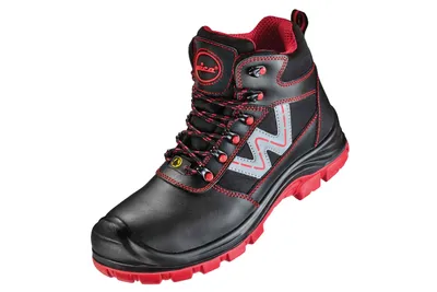 Produktbild von WICA Schnüstiefel CANELLI Schwarz/rot, S3 SR ESD Gr. 42