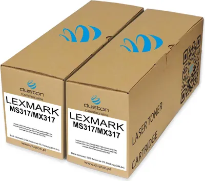 Obrázok produktu pre 2x 51B2000 Tonerová kazeta do tlačiarne Toner čiernej farby kompatibilný s Lexmark MS317dn MS417dn MS517dn MS617dn MX317dn MX417dn MX517dn MX617DE