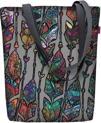 Zdjęcie produktu dla Bertoni Płócienna torba z nadrukiem SUNNY 36x40 cm Torba na ramię - Boho