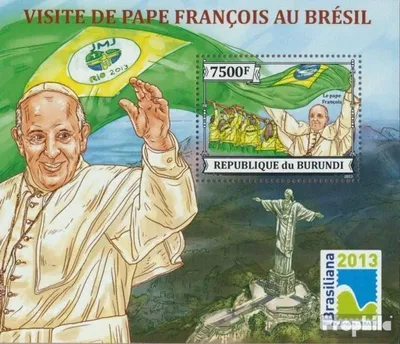 Produktbild von Briefmarken Burundi 2013 Mi Block 385 (kompl. Ausgabe) postfrisch Papst Franziskus