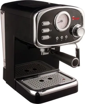 Image de Sirge CREMILDA Machine à espresso traditionnelle, Machine porte-filtre, Infodisplay Thermomètre, Mousseur à lait, ITALY Pump 15 bar - 1000W - 3 filtres [Dosettes de café + Café moulu(1 tasse et 2 tasses)]
