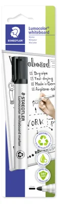 Produktbild von STAEDTLER Lumocolor 351 Whiteboard-Marker mit Rundspitze Blisterkarte, schwarz