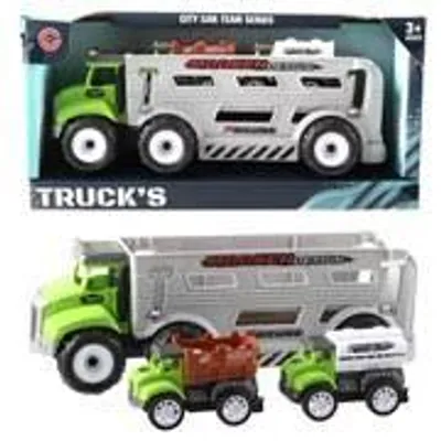 Image de Camion jouet Jonotoys avec 2 voitures