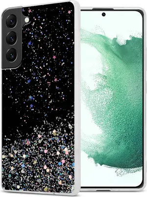 Produktbild von Cadorabo Hülle für Samsung Galaxy S22 PLUS Schutz Hülle in Schwarz Handyhülle TPU Etui Glitter Cover Case Glitzer