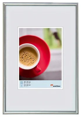 Produktbild von Walther Design KS130H, Einzelbilderrahmen, Kunststoff, Silber, Wand, 13 x 18 cm, Rechteckig