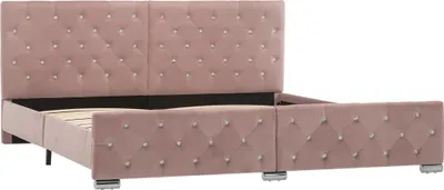 Produktbild von vidaXL Bettgestell Rosa Samt 180x200 cm