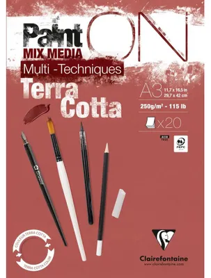 Obrázok produktu pre Clairefontaine 976154C, Umelecký papier, 250 g/m², 20 listy