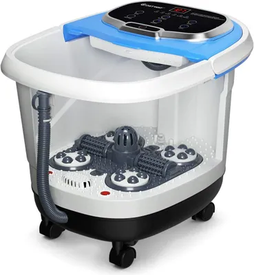 Immagine prodotto di COSTWAY Pediluvio con idromassaggio 500W, dispositivo per massaggio shiatsu ai piedi con riscaldamento 35-48℃ e rulli massaggianti, vasca elettrica per pediluvio con massaggio ai piedi, timer 10-60 min, blu