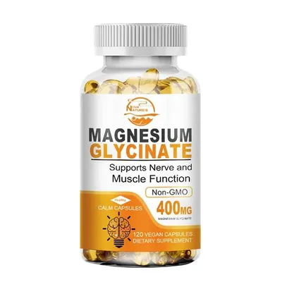 Image de Magnesium Glycinate 400mg (120 capsules) Complément alimentaire, sommeil, stress, anxiété, nerfs, muscles, récupération, santé musculaire, santé nerveuse
