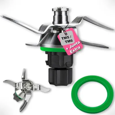 Ersatzmesser für Thermomix TM5/TM6, Edelstahl, inkl. 2 Dichtungen