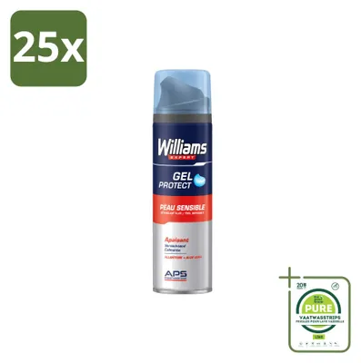 Produktbild von 25 x Williams Expert Scheergel für empfindliche Haut - 200 ml - Großpackung - 25 Stücke