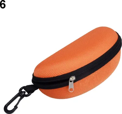 Produktbild von Mode Tragbare Reißverschlussbrillen Muschelsonnenbrille Schützen Hartschalenkoffer-Orange