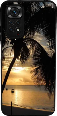 Produktbild von TPU Silikon Hülle für Xiaomi Redmi Note 11 / 11S Handy Cover Case Schutzhülle Handyhülle Bumper MOTIV 262 Palme Meer Himmel