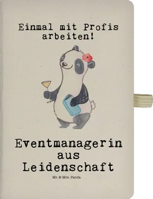 Produktbild von Mr. & Mrs. Panda notizbuch Eventmanagerin Leidenschaft - Transparent - Geschenk, Notizheft, Spruch, A5, Journal, Beruf, Lustig, Witzig, Kladde, Tagebuch