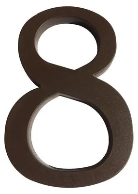 Obrázek produktu pro Číslo "8", 180 mm, hnědý plast