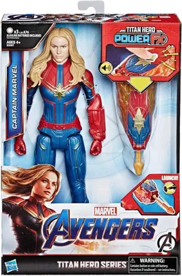 Obrázek produktu pro Hasbro Avengers Titan Hero Captain Marvel se zvuky a doplňky 30 cm.