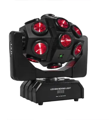Obrázok produktu pre LED osvetlenie pre pódium – pohyblivá hlava s beam efektom – 16x3W RGBW – DMX, napätie 90–240V – konektor pre Európu – vhodné pre DJ, diskotéky a pódia