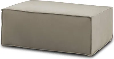 Produktbild von Puff Antonella, Ottomane im Wohnzimmer, 100%  Italy, Relaxsessel aus gepolstertem Stoff, Cm 100x70h43, Turteltaube