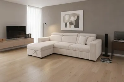 Produktbild von Modernes Ecksofa mit Schlaffunktion Nicole Beige – Komfort, Design & Funktionalität