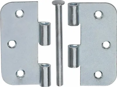 Produktbild von 10 Gerollte Kulissenscharniere Scharnier mit losem Knopfstift 75 x 75 Silber Verzi