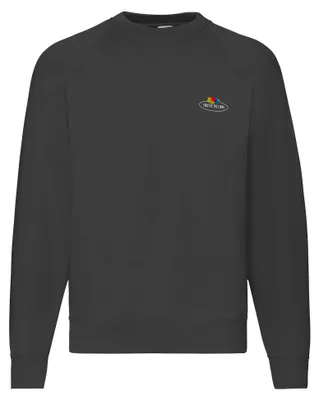 Produktbild von Fruit of the Loom Classic Raglan Sweat mit Vintage-Logo auf der Brust