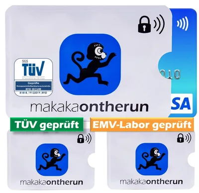 Produktbild von RFID-Blocker Kartenetui & Reisepasshülle - - Schutzhülle für EC-Karten