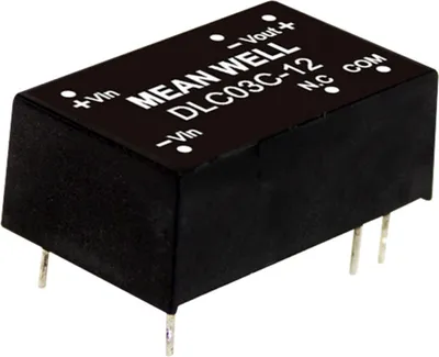 Produktbild von MEANWELL DLC03C-15, DC DC-Wandler, 36-75V:+ -15V 100mA 3W
