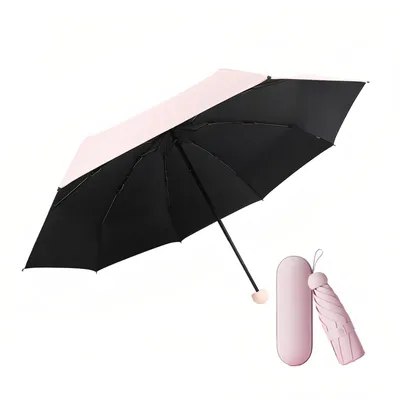 Imagen del producto de Mini paraguas plegable con 8 varillas, ideal para proteger del sol y de la lluvia