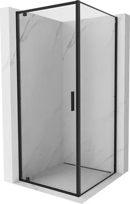 Immagine prodotto di Mexen Exo cabina doccia con porta a battente 85 x 85 cm, trasparente, nero - 8181-085-085-70-00